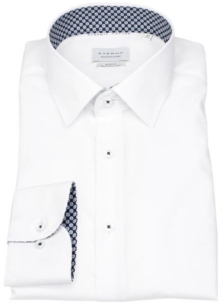 Eterna Hemd - Slim Fit - Kentkragen - Dynamic Cotton - weiß - extra langer 70cm Arm - ohne OVP