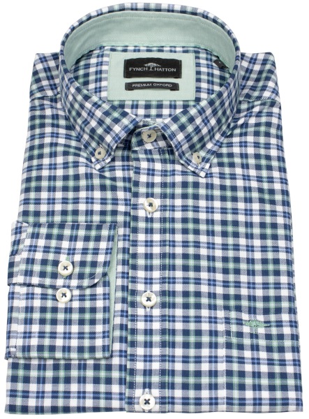 Fynch-Hatton Hemd - Casual Fit - Button Down - Oxford - kariert - mehrfarbig - 1508 8690 734 