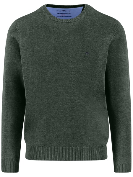 Fynch-Hatton Pullover - Casual Fit - Rundhals-Ausschnitt - dunkelgrün - 1514210 737 