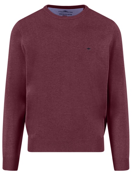 Fynch-Hatton Pullover - Casual Fit - Rundhals-Ausschnitt - dunkelrot - 1514210 368 