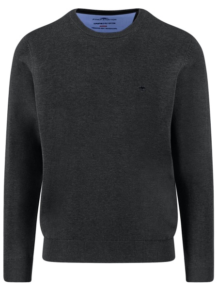 Fynch-Hatton Pullover - Casual Fit - Rundhals-Ausschnitt - schwarz - 1514210 999 