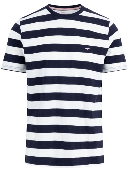 Fynch-Hatton T-Shirt - Casual Fit - Rundhals - Streifen - dunkelblau / weiß - ohne OVP - 15051325 685 