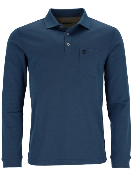 Hajo Poloshirt - Regular Fit - Langarm - Softknit - petrol - 20072/3 612 