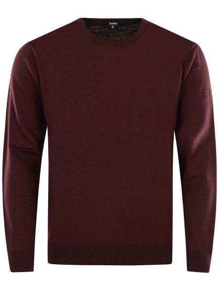 Hajo Pullover - Regular Fit - Rundhals - weinrot - 20033/5 314 