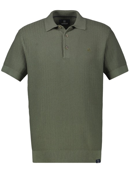 Lerros Poloshirt - Regular Fit - Struktur - olivgrün - 2575916 661 