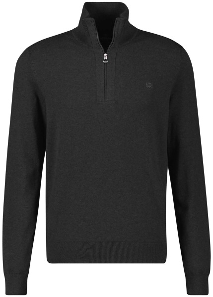 Lerros Pullover - Regular Fit - Troyer - schwarz