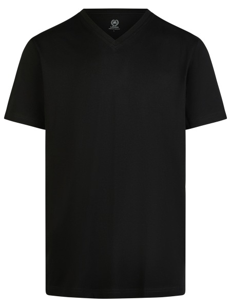 Lerros T-Shirt Doppelpack - Regular Fit - V-Ausschnitt - schwarz - ohne OVP