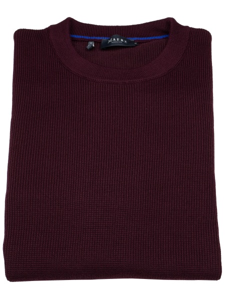 MAERZ Muenchen Pullover - Regular Fit - Rundhals - barolo rot - 459701 497 