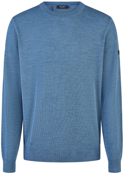 MAERZ Muenchen Pullover - Regular Fit - Rundhals - blau - 459701 357 