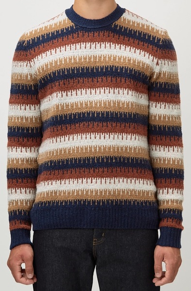 MAERZ Muenchen Pullover - Regular Fit - Rundhals - Streifen - mehrfarbig - 430701 380 