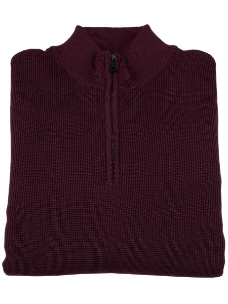 MAERZ Muenchen Pullover - Regular Fit - Troyer - barolo rot - 459001 497 