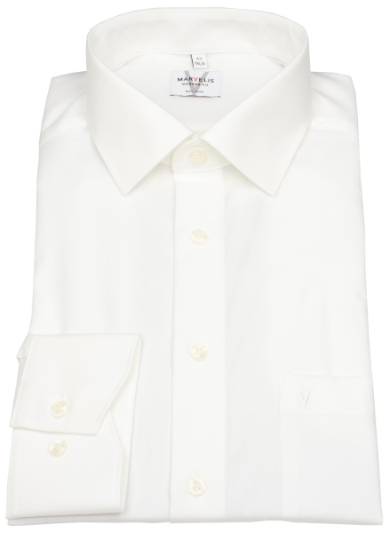 Marvelis Hemd - Modern Fit - Kentkragen - hellbeige - ohne OVP