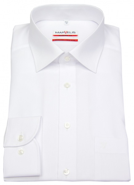 Marvelis Hemd - Modern Fit - Kentkragen - weiß - ohne OVP - 4700 64 00 