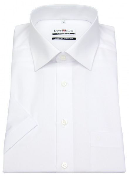 Marvelis Kurzarm Hemd - Comfort Fit - Kentkragen - weiß - ohne OVP - 7973 12 00 