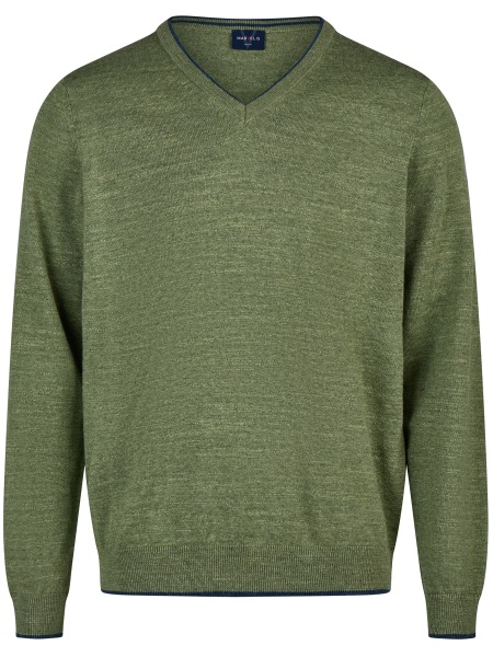 Marvelis Pullover - V-Ausschnitt - grün