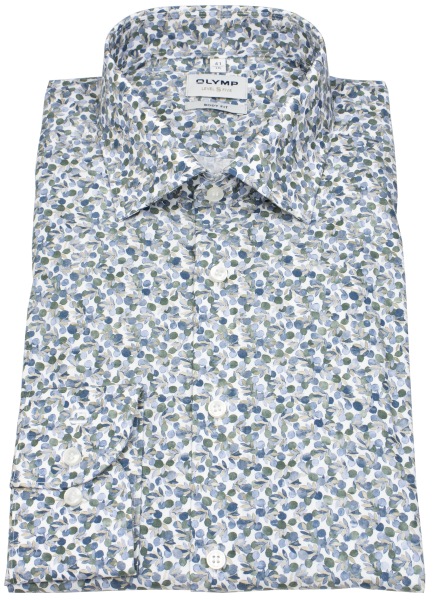 OLYMP Hemd - Level 5 Body Fit - Kentkragen - florales Muster - ohne OVP
