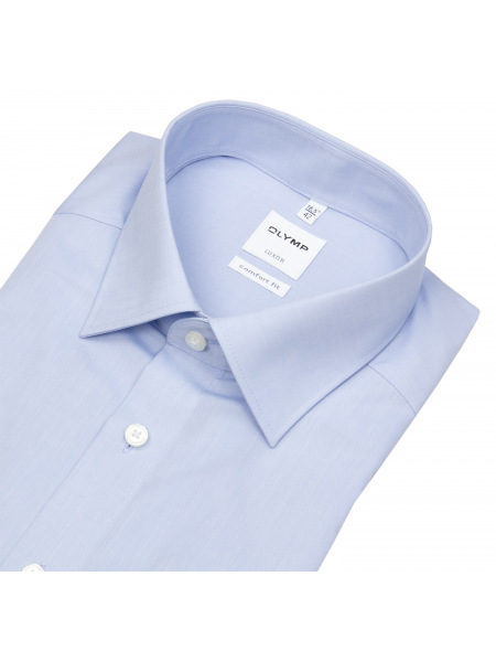 OLYMP Kurzarmhemd - Luxor Comfort Fit - Chambray - hellblau - 5131 12 11 