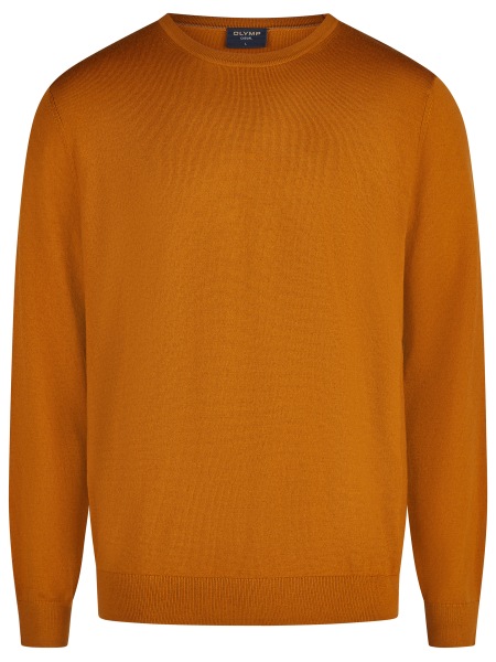 OLYMP Pullover - Regular Fit - Merinowolle - Rundhals - messing - 0150 11 58 