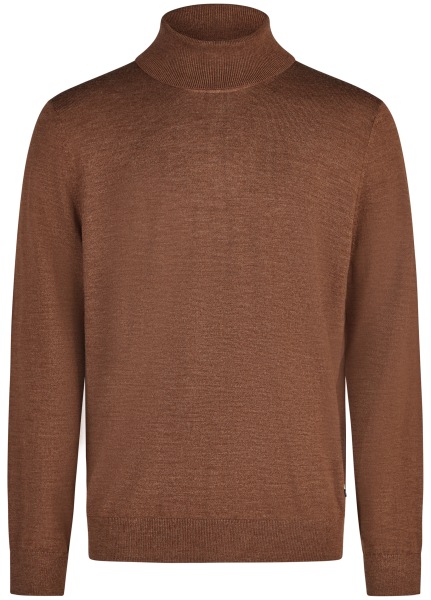 OLYMP Rollkragenpullover - Regular Fit - Merinowolle - braun - 0150 12 28 