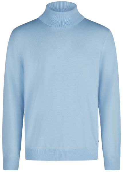 OLYMP Rollkragenpullover - Regular Fit - Merinowolle - hellblau - 0150 12 10 