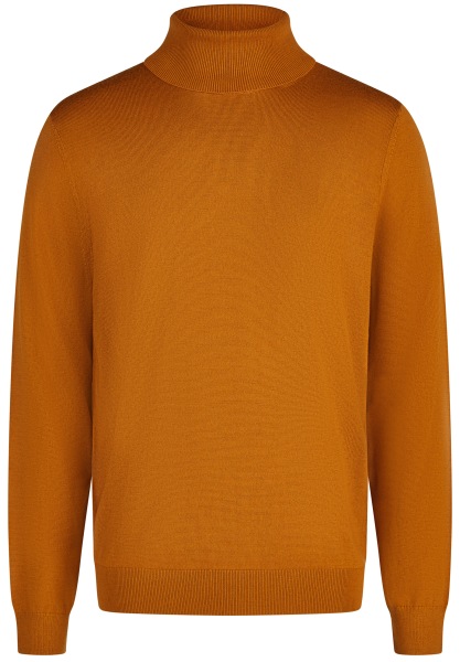 OLYMP Rollkragenpullover - Regular Fit - Merinowolle - messing - 0150 12 58 