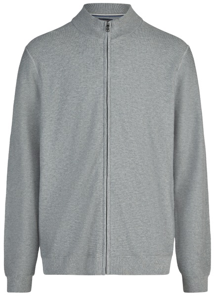 OLYMP Strickjacke - Reissverschluss - Struktur - grau - 5302 46 62 