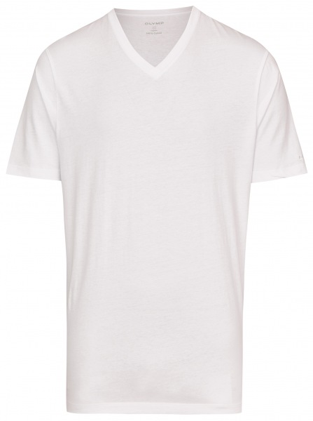 OLYMP T-Shirt Doppelpack - Modern Fit - V-Ausschnitt - weiß - 0701 12 00 
