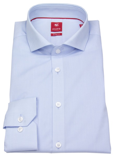 Pure Hemd - Slim Fit - Haifischkragen - hellblau - ohne OVP - 3380-174 108 