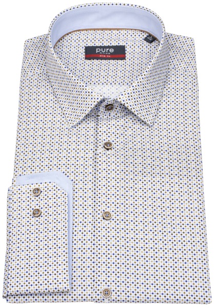 Pure Hemd - Slim Fit - Kentkragen - Punkte - mehrfarbig - E21005-21103 276 
