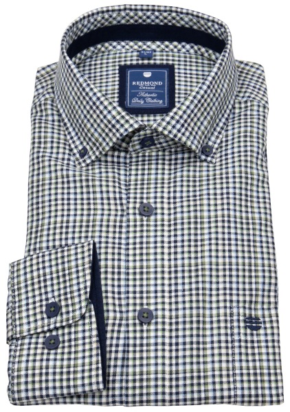 Redmond Hemd - Comfort Fit - Button Down Kragen - kariert - mehrfarbig - ohne OVP - 251060111 200 