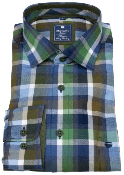 Redmond Hemd - Comfort Fit - kariert - grün - 252015111 600 