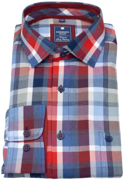 Redmond Hemd - Comfort Fit - kariert - rot - ohne OVP
