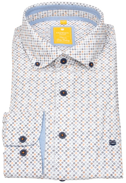 Redmond Hemd - Modern Fit - Button Down Kragen - Print - orange - 252020110 210 