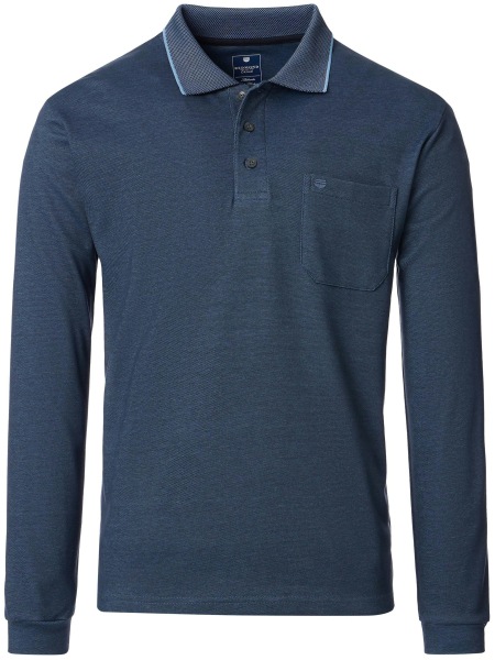 Redmond Poloshirt - Regular Fit - Langarm - Wash and Wear - blau - 252880700 121 