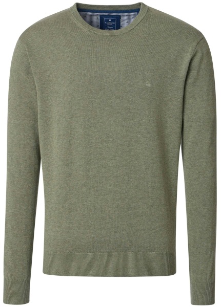 Redmond Pullover - Rundhals-Ausschnitt - salbeigrün - 500 633 
