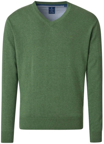 Redmond Pullover - V-Ausschnitt - grün - 600 634 