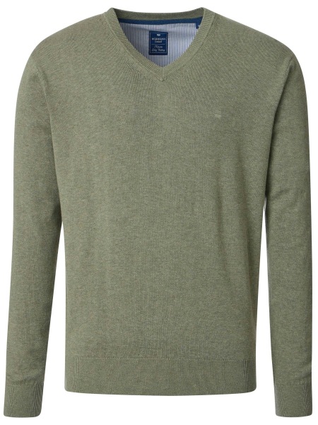 Redmond Pullover - V-Ausschnitt - salbei grün - 600 633 