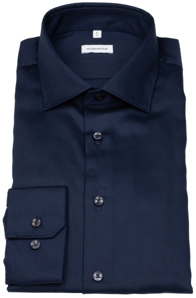 Seidensticker Hemd - Regular Fit - Kentkragen - Feintwill - dunkelblau - ohne OVP