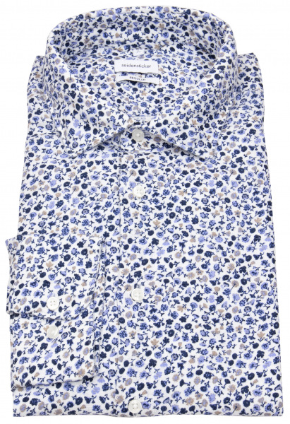 Seidensticker Hemd - Regular Fit - Kentkragen - Print - blau - ohne OVP - 140490 22 