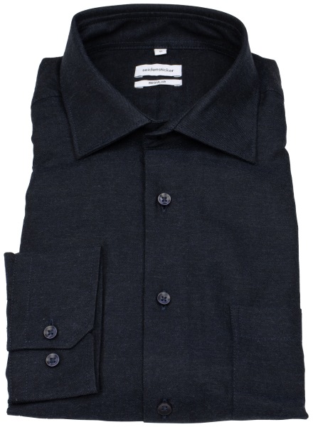 Seidensticker Hemd - Regular Fit - Twill - extra blickdicht - dunkelblau - 845319 18 