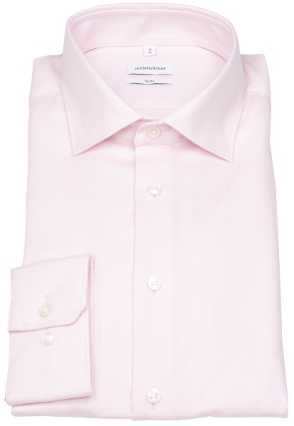 Seidensticker Hemd - Slim Fit - Kentkragen - Feintwill - rosa - 643510 42 