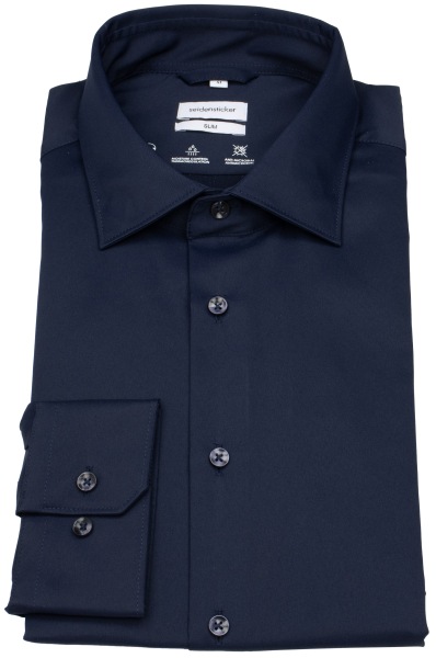Seidensticker Hemd - Slim Fit - Performance Shirt - Kentkragen - dunkelblau - 650400 19 