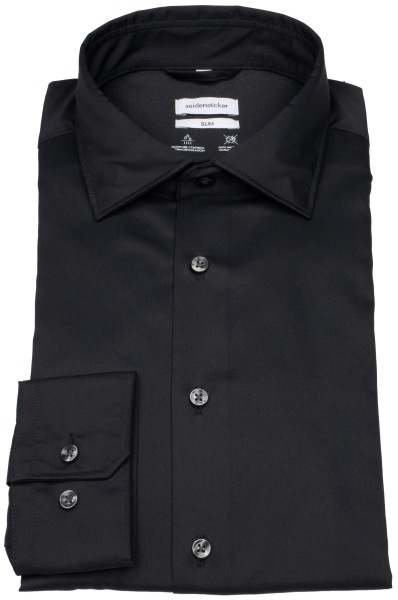 Seidensticker Hemd - Slim Fit - Performance Shirt - Kentkragen - schwarz - 650400 39 