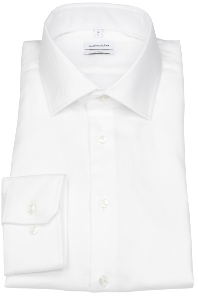 Seidensticker Hemd - X-Slim Fit - Kentkragen - Struktur - weiß - 493650 01 