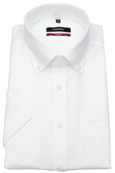 Seidensticker Kurzarmhemd - Regular Fit - Button Down Kragen - weiß - 003011 01 