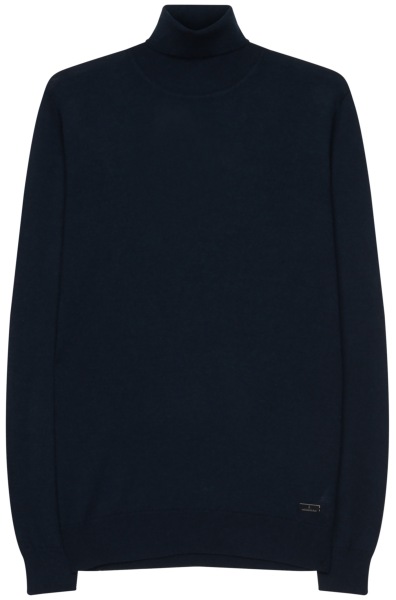 Seidensticker Pullover - Merinowolle - Rollkragen - dunkelblau - ohne OVP