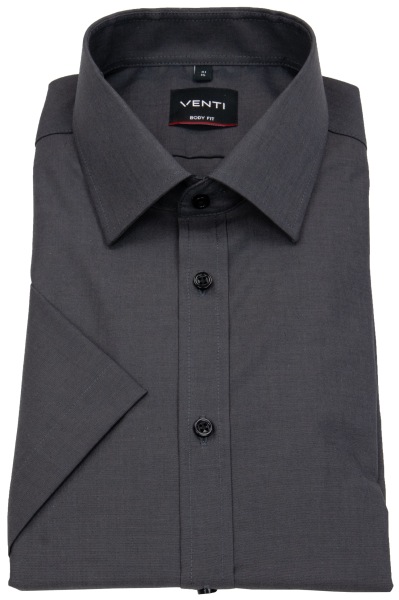 Venti Kurzarmhemd - Body Fit - Kentkragen - anthrazit - ohne OVP