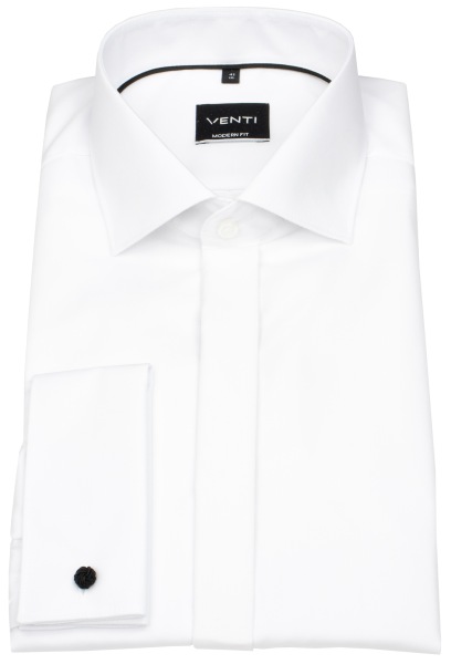 Venti Smokinghemd - Modern Fit - verdeckte Leiste - UMA - weiß - ohne OVP - 001840 000 