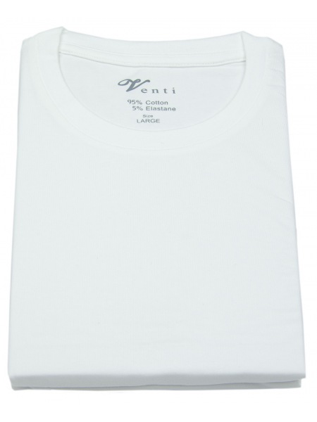 Venti T-Shirt Doppelpack - Modern Fit - Rundhals - weiß - 012500 001 