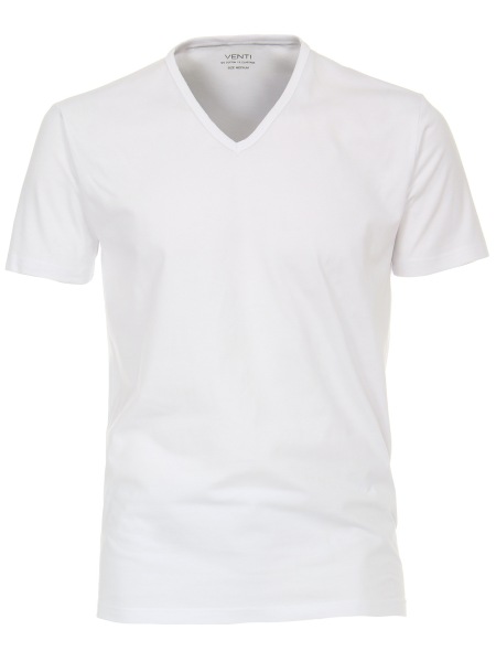 Venti T-Shirt Doppelpack - Modern Fit - V-Neck - weiß - 012600 001 